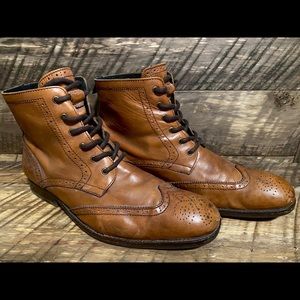 H by Hudson Size 12 Brown Leather Brogue Boot